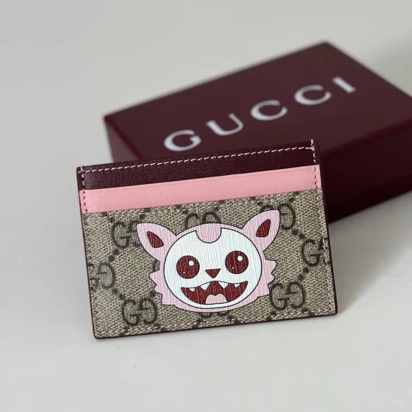 Gucci Cartoon Character Print Monogram Card Holder image 1