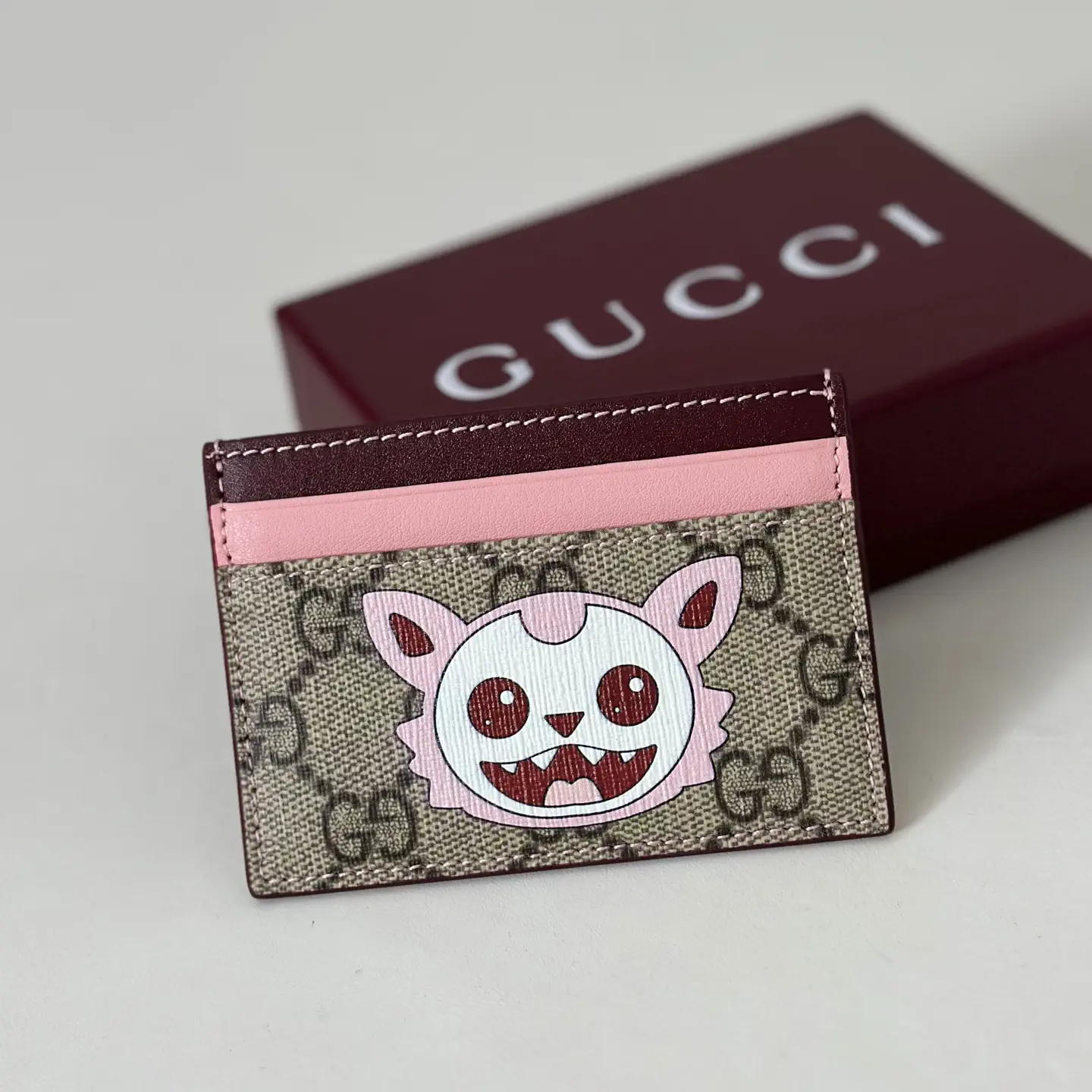 Gucci Cartoon Character Print Monogram Card Holder image 1