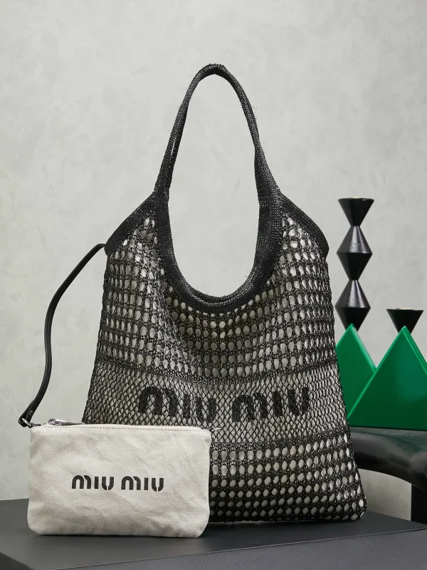 Miu Miu Mesh Beach Tote Bag with Detachable Canvas Pouch image 1