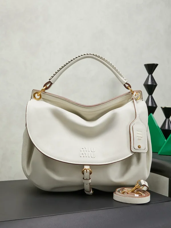 Miu Miu Leather Hobo Shoulder Bag image 1