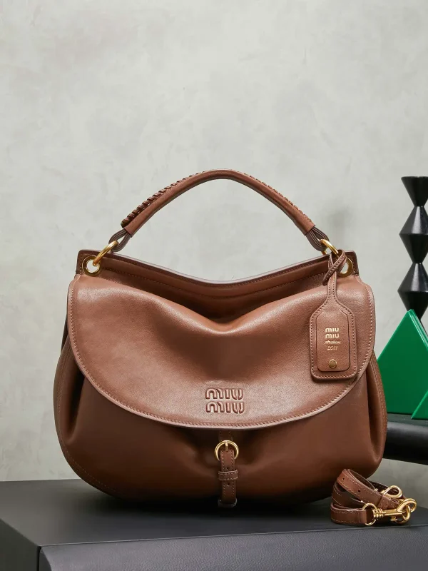 Miu Miu Leather Hobo Top Handle Bag image 1
