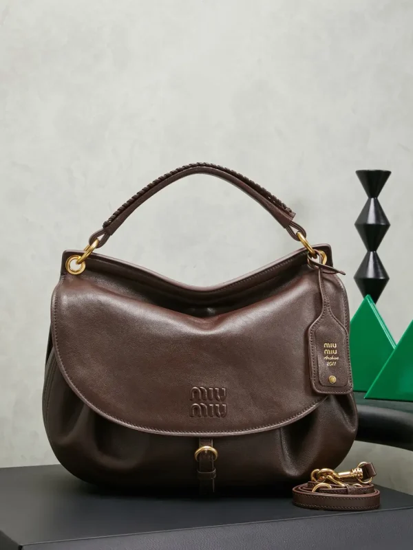 Miu Miu Leather Hobo Shoulder Bag image 1