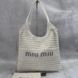 Miu Miu Mesh Tote Bag with Attached Pouch image 1