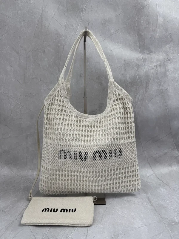 Miu Miu Mesh Tote Bag with Attached Pouch image 1