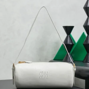 Miu Miu White Cylindrical Shoulder Bag image 1