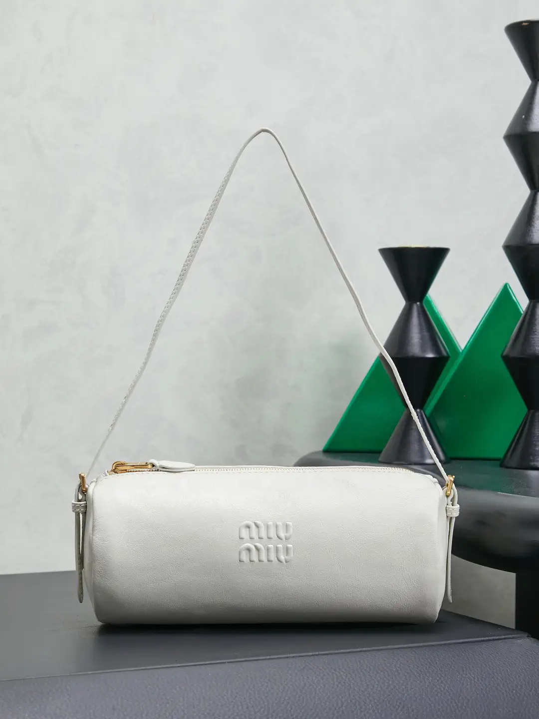 Miu Miu White Cylindrical Shoulder Bag image 1