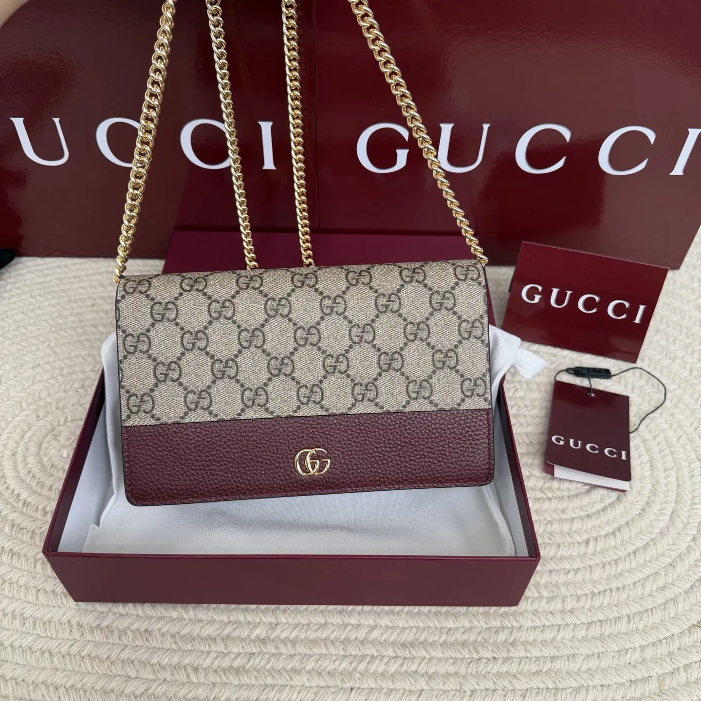 Gucci GG Monogram Chain Shoulder Bag image 1