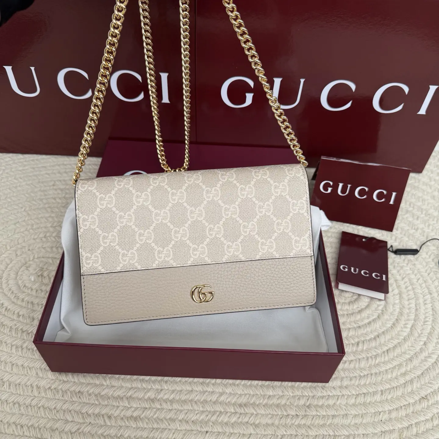 Gucci GG Monogram Chain Shoulder Bag image 1