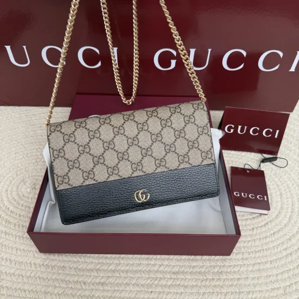 Gucci Monogram Chain Wallet Bag image 1