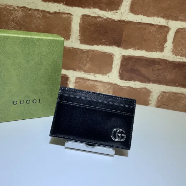 Gucci Black Card Holder with GG Logo image 1