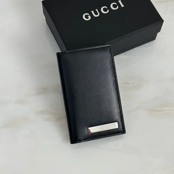 Gucci Black Leather Card Holder image 1