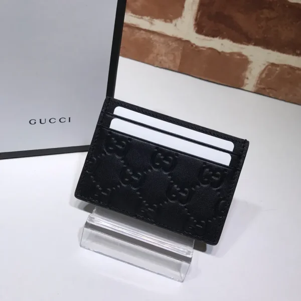 Gucci Black Monogram Card Holder image 1