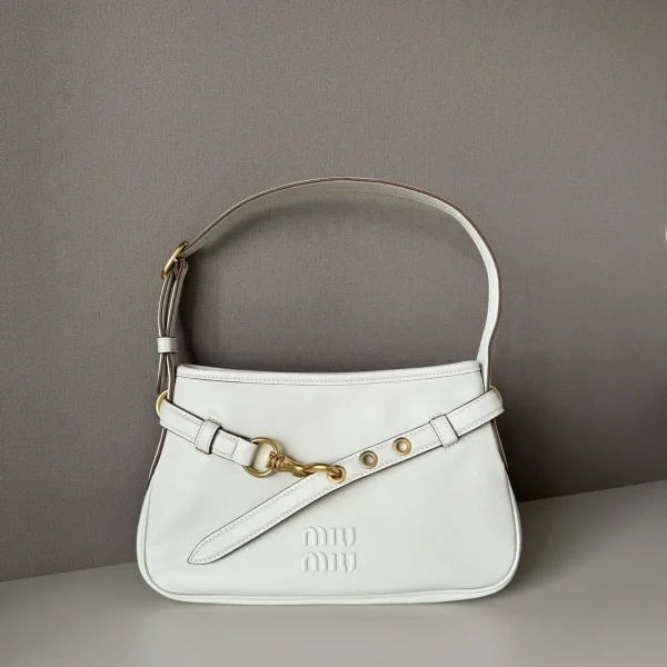 Miu Miu White Leather Shoulder Bag image 1