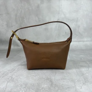 Miu Miu Embossed Logo Leather Shoulder Bag image 1
