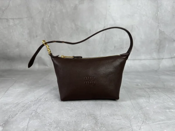 Miu Miu Dark Brown Leather Shoulder Bag image 1