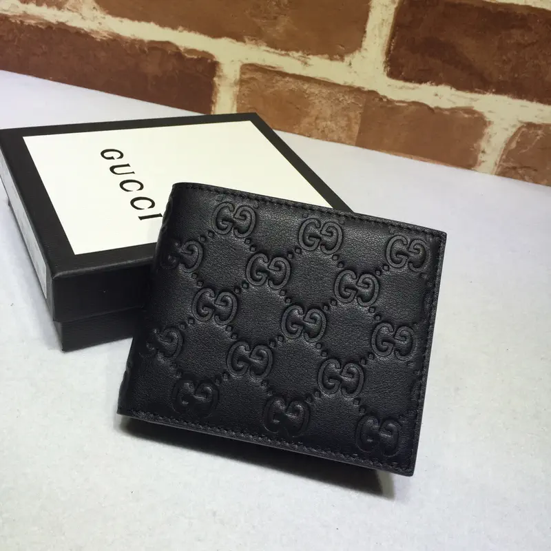 Gucci Black Monogram Bifold Wallet image 1