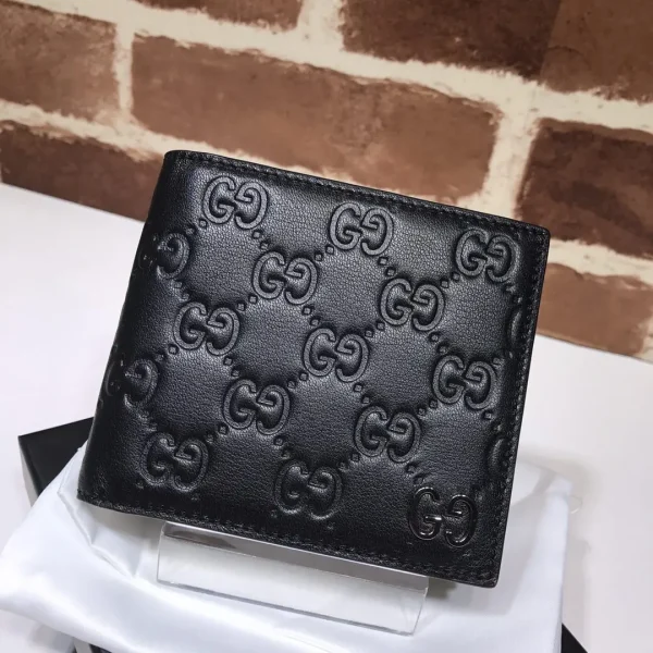 Gucci Black Monogram Bifold Wallet image 1