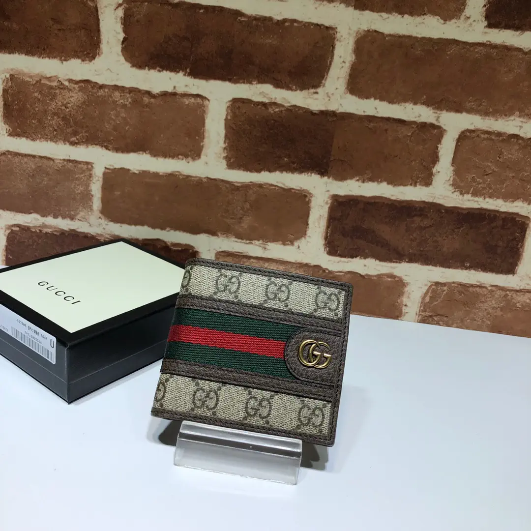 Gucci Monogram Web Stripe Bifold Wallet image 1