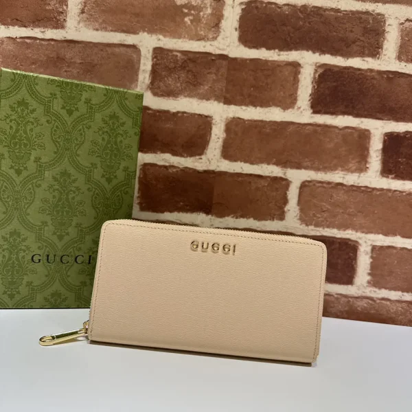 Gucci Cream Beige Zip Around Wallet image 1