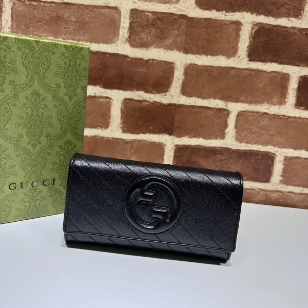 Gucci Black Quilted Long Wallet image 1