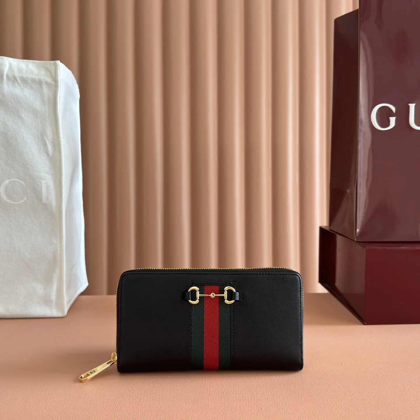 Gucci Horsebit Web Stripe Zip Around Wallet image 1
