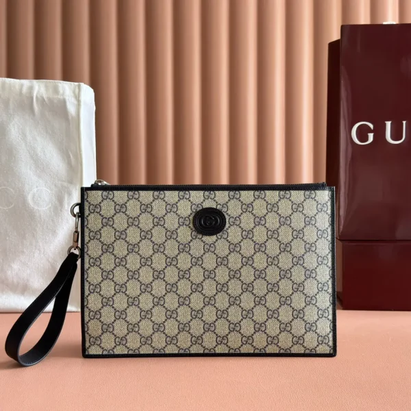 Gucci Monogram Canvas Clutch image 1