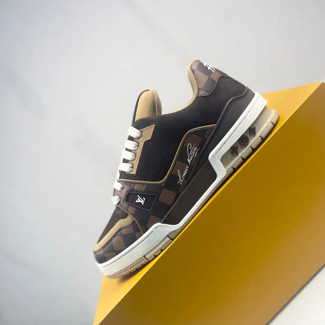 Louis Vuitton Trainer Low-Top Lace-Up Flat Sneakers image 1