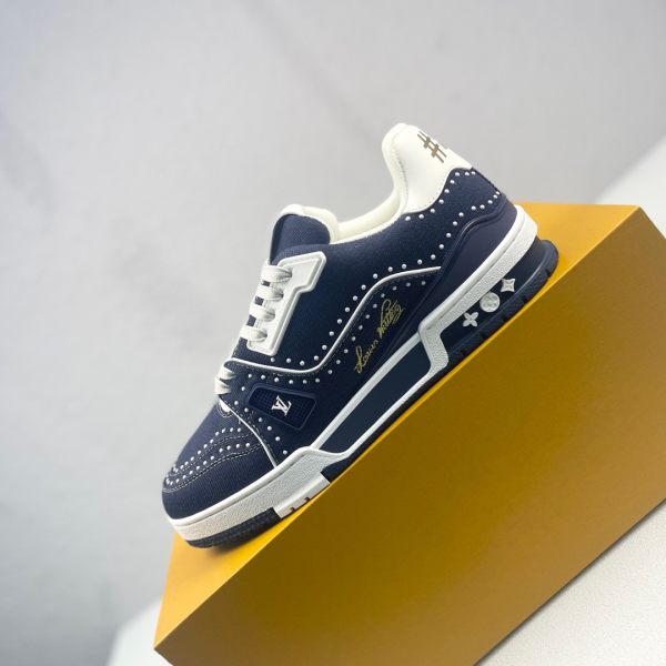 Louis Vuitton Trainer Low-Top Lace-Up Flat Sneakers image 1