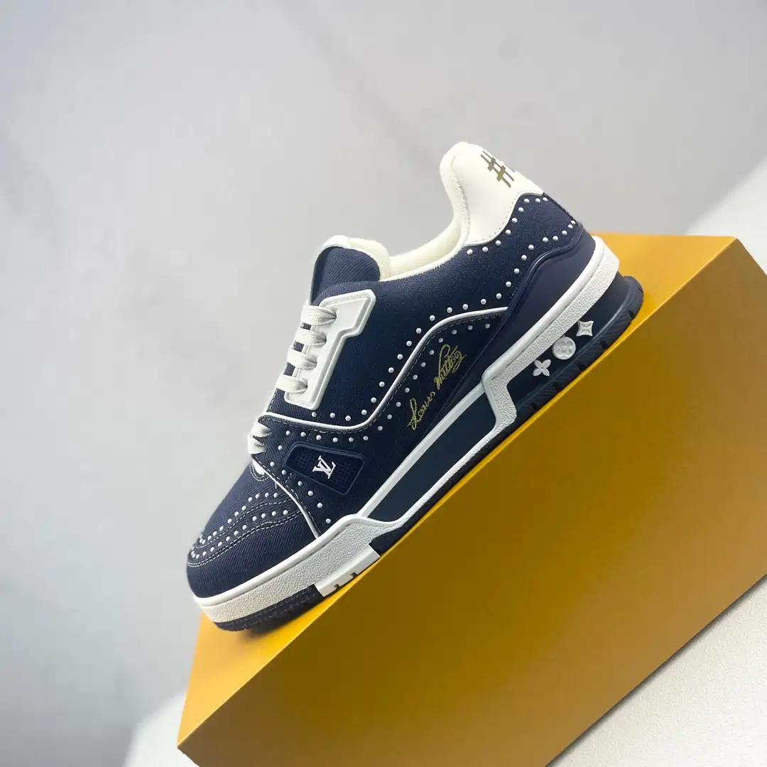 Louis Vuitton Trainer Low-Top Lace-Up Flat Sneakers image 1
