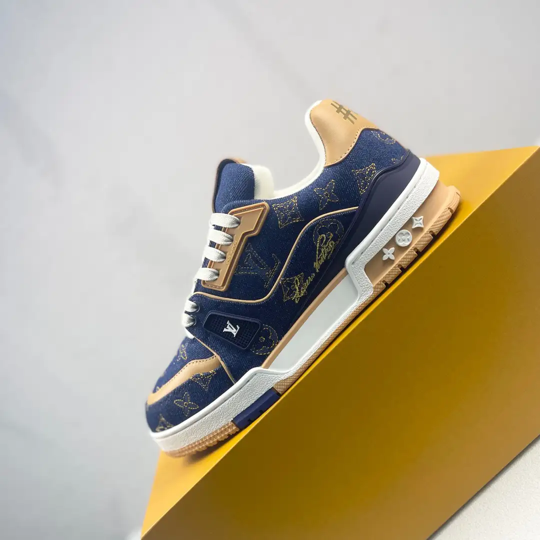 Louis Vuitton Trainer Low-Top Lace-Up Flat Sneakers image 1