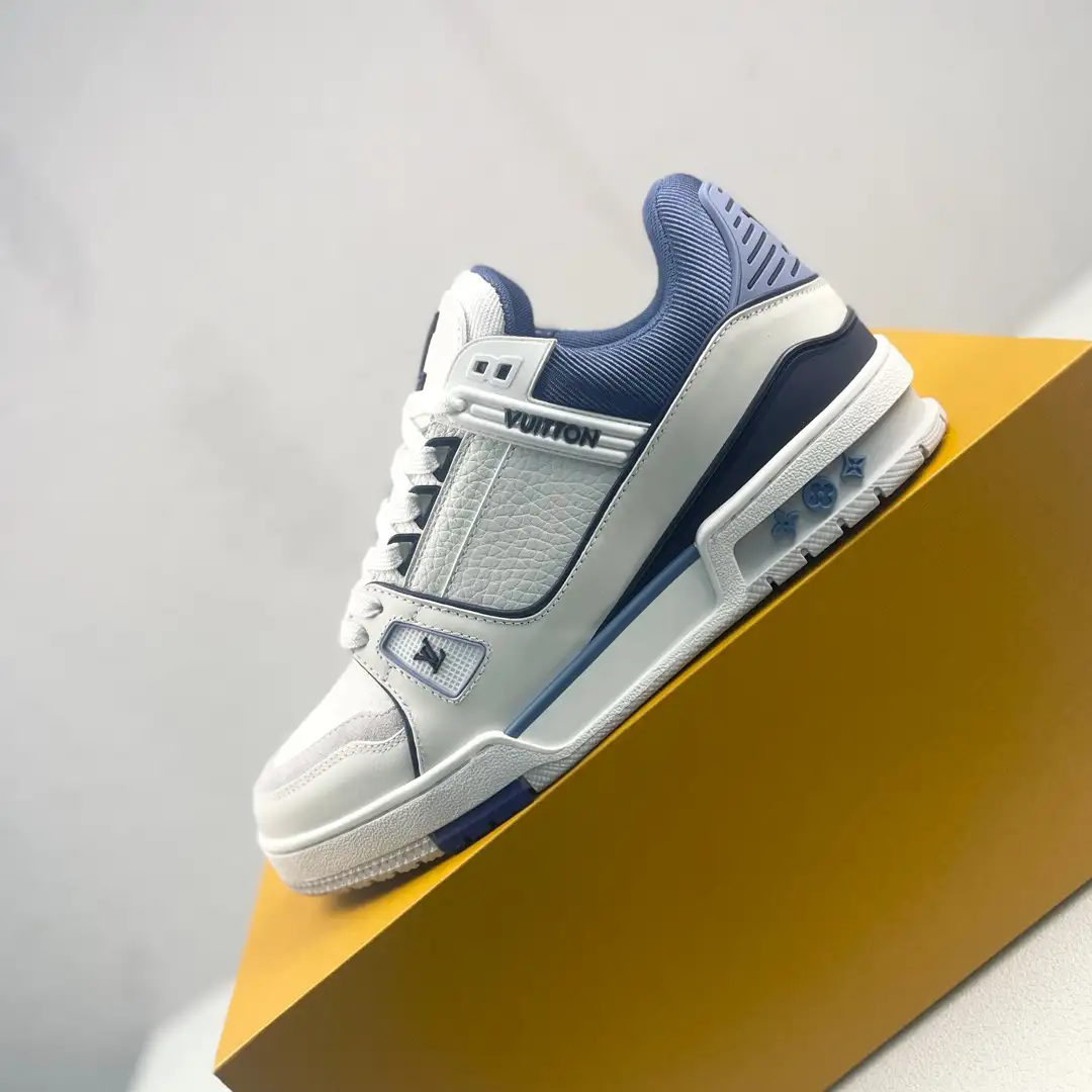 Louis Vuitton Trainer Low-Top Lace-Up Flat Sneakers image 1