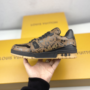Louis Vuitton Trainer Low-Top Lace-Up Flat Sneaker image 1