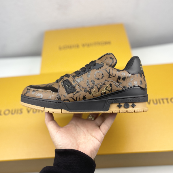 Louis Vuitton Trainer Low-Top Lace-Up Flat Sneaker image 1