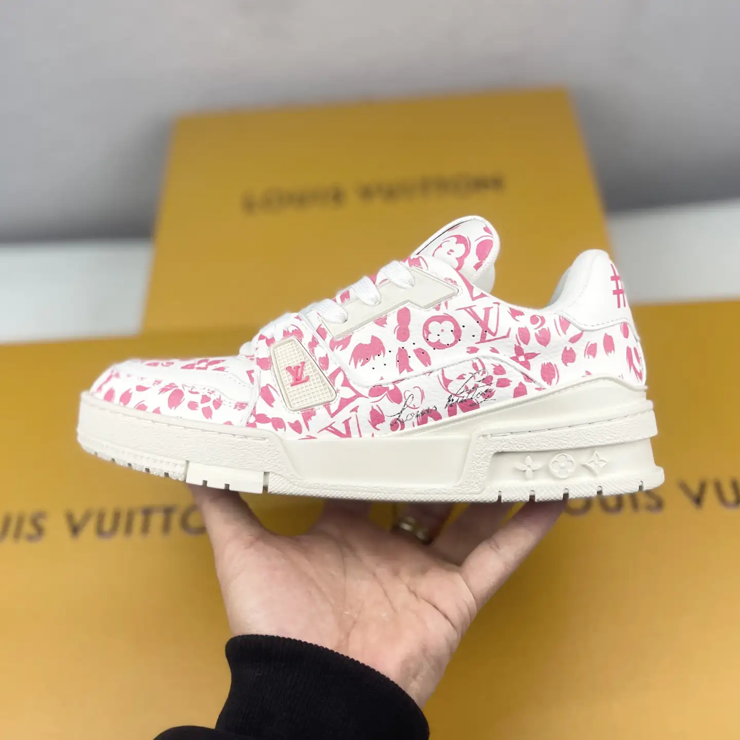 Louis Vuitton Trainer Low-Top Lace-Up Flat Sneakers image 1