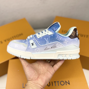 Louis Vuitton Trainer Low-Top Lace-Up Flat Sneakers image 1