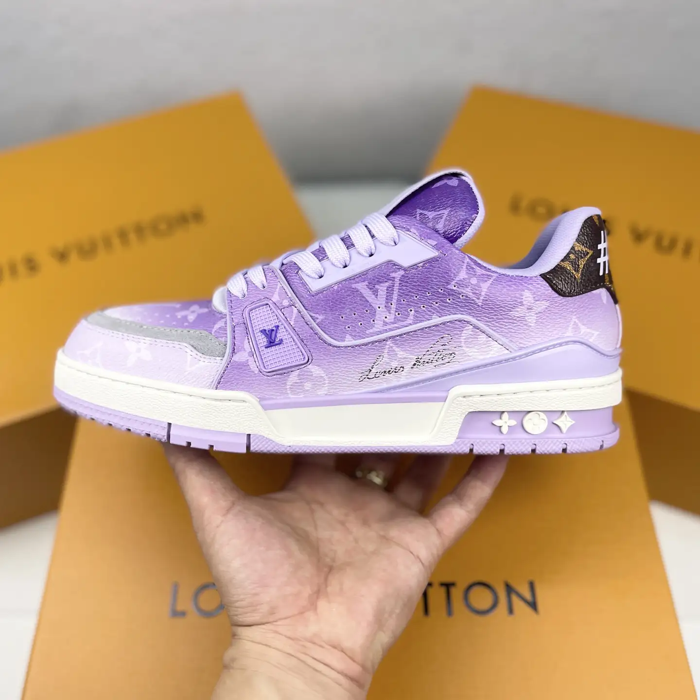 Louis Vuitton Trainer Low-Top Lace-Up Flat Sneaker image 1
