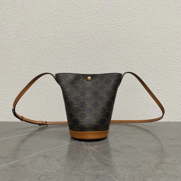 CELINE Triomphe Monogram Mini Bucket Bag image 1