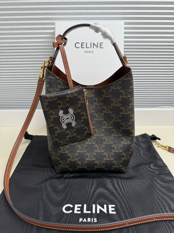 CELINE Monogram Hobo Bucket Bag with Pouch image 1
