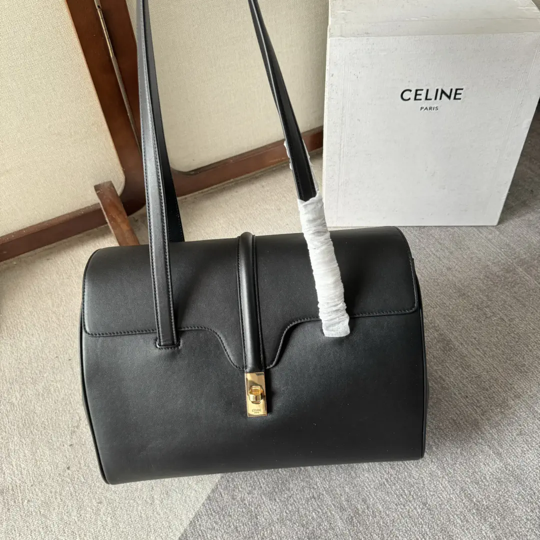 CELINE Soft 16 Medium Grained Leather Shoulder Bag image 1