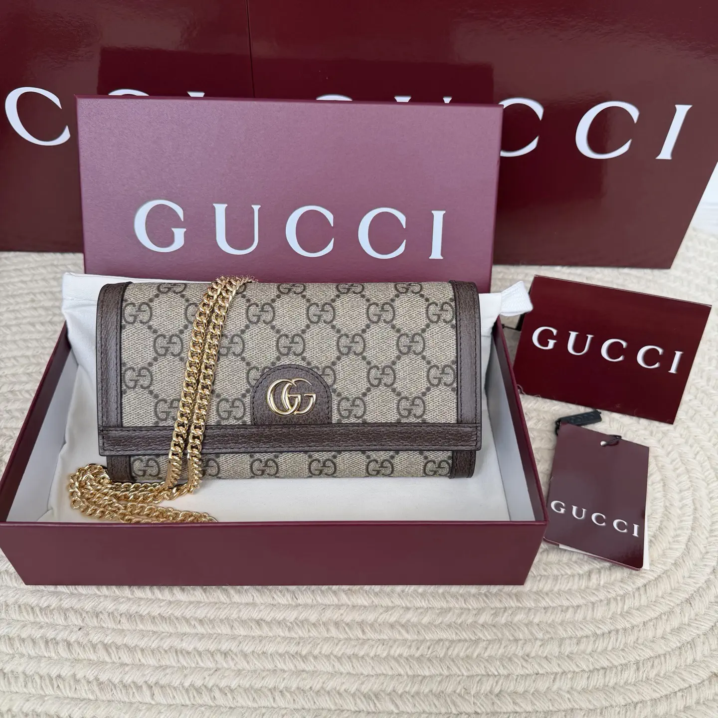 Gucci GG Monogram Chain Wallet image 1