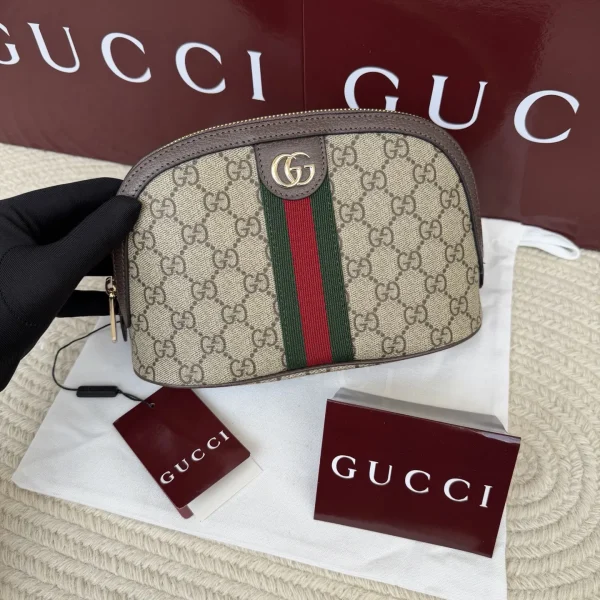 Gucci Monogram Web Stripe Toiletry Bag image 1