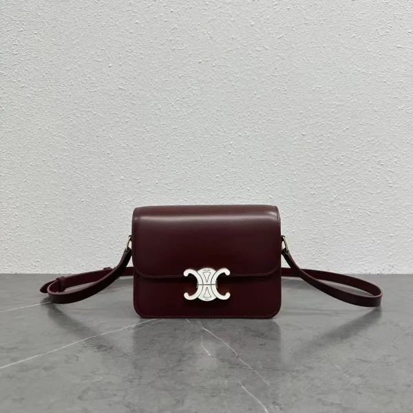 CELINE Burgundy Triomphe Shoulder Bag image 1