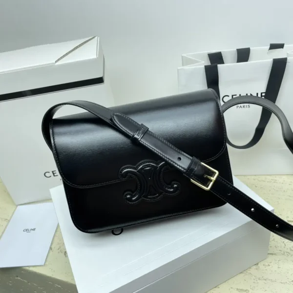 CELINE Triomphe Medium Leather Shoulder Bag image 1