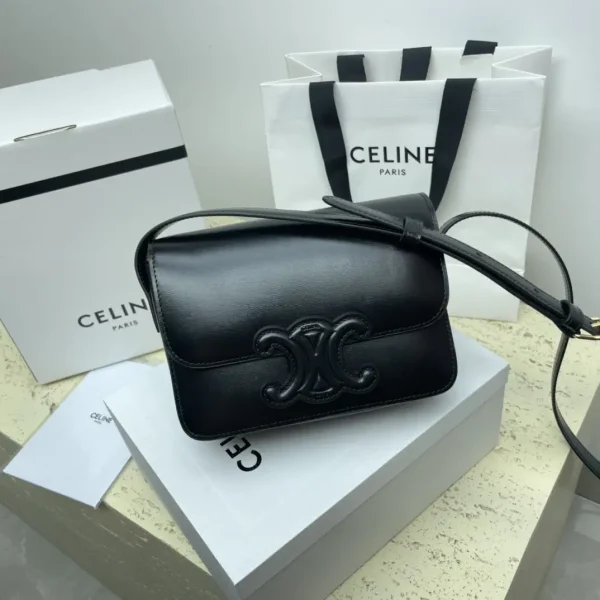 CELINE Teen Triomphe Shiny Calfskin Crossbody Bag image 1