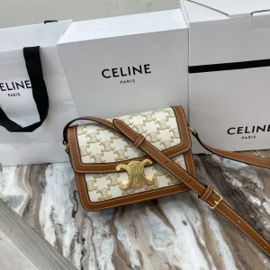 CELINE Teen Triomphe Monogram Crossbody Bag image 1
