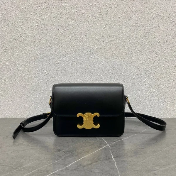 CELINE Triomphe Black Shoulder Bag image 1