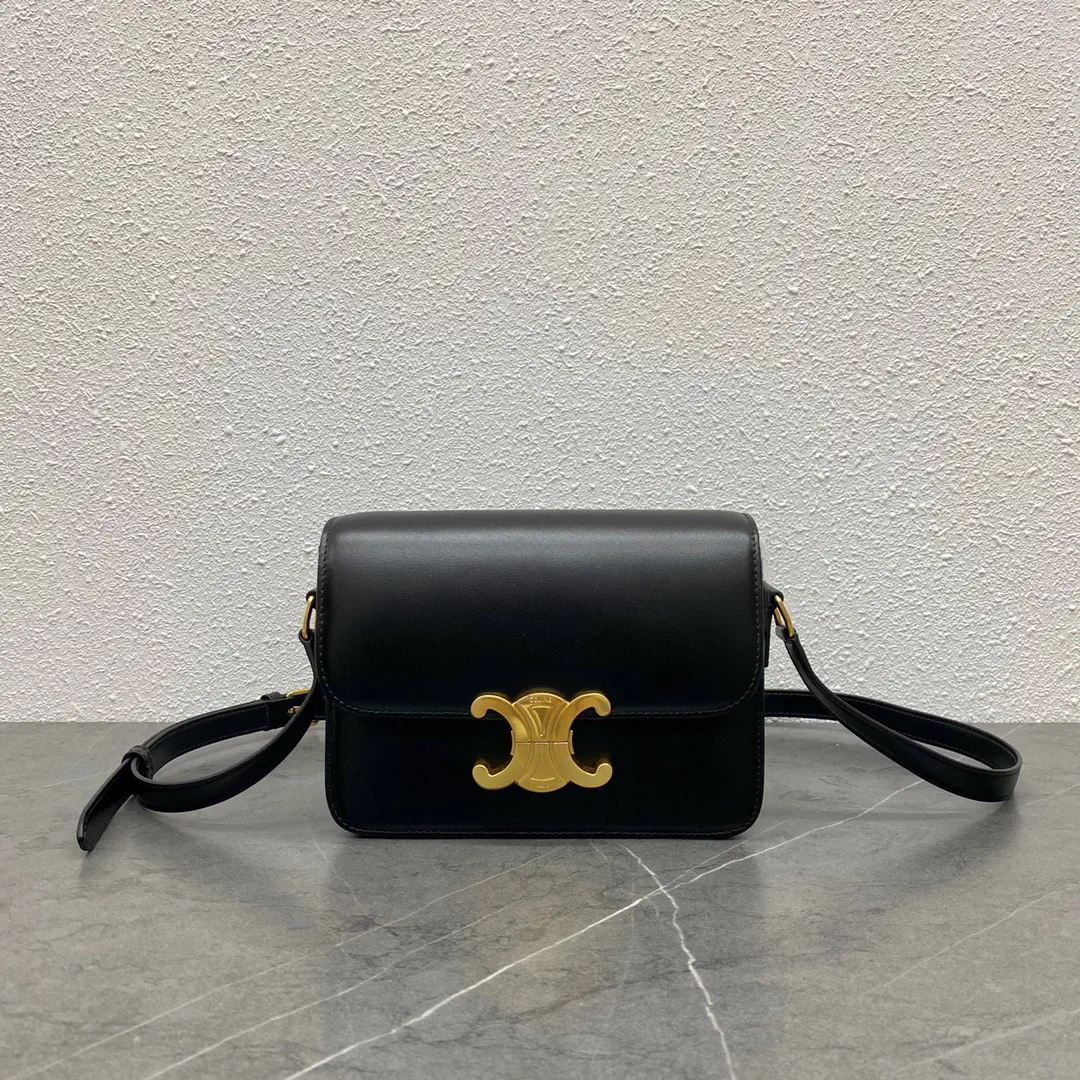 CELINE Triomphe Black Shoulder Bag image 1
