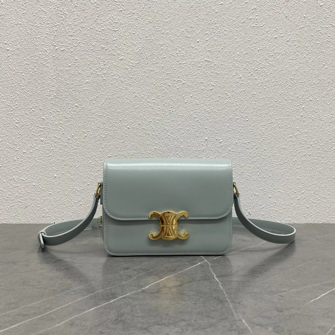 CELINE Triomphe Light Blue Crossbody Bag image 1