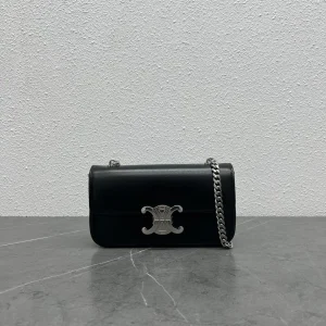 CELINE Black Short Chain Shoulder Bag image 1