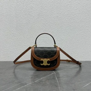 CELINE Monogram Mini Saddle Bag with Top Handle image 1